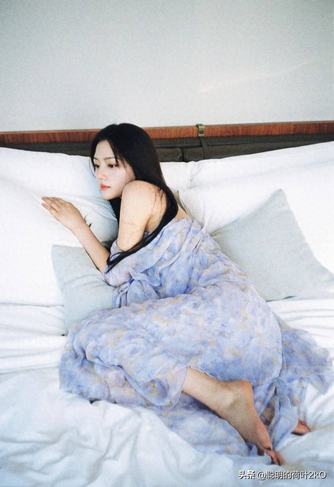 任敏，好看的紫纱裙私服穿搭 